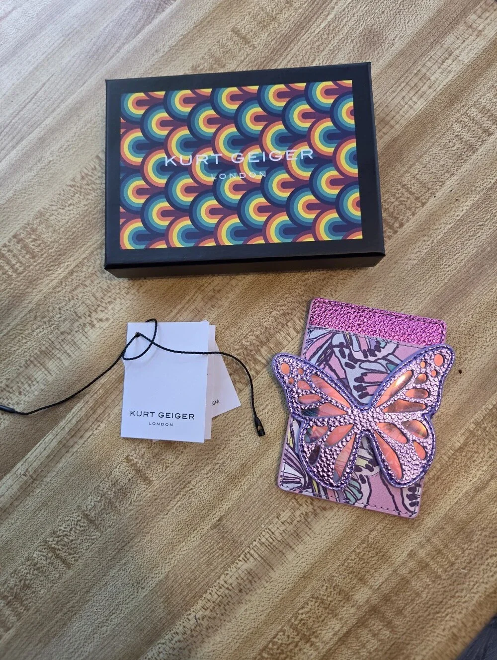 Kurt Geiger NWT/NIB Butterfly Card Holder
